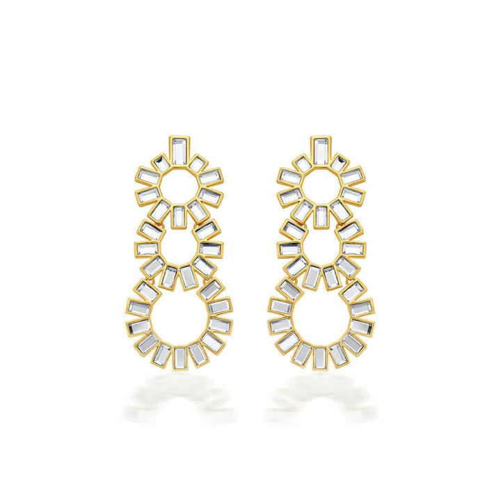 Mirror Chandelier Earring for Women by Isharya | Modern Indian Jewellery