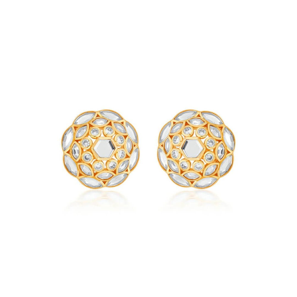 Mirror Stud Earring for Women by Isharya | Modern Indian Jewellery
