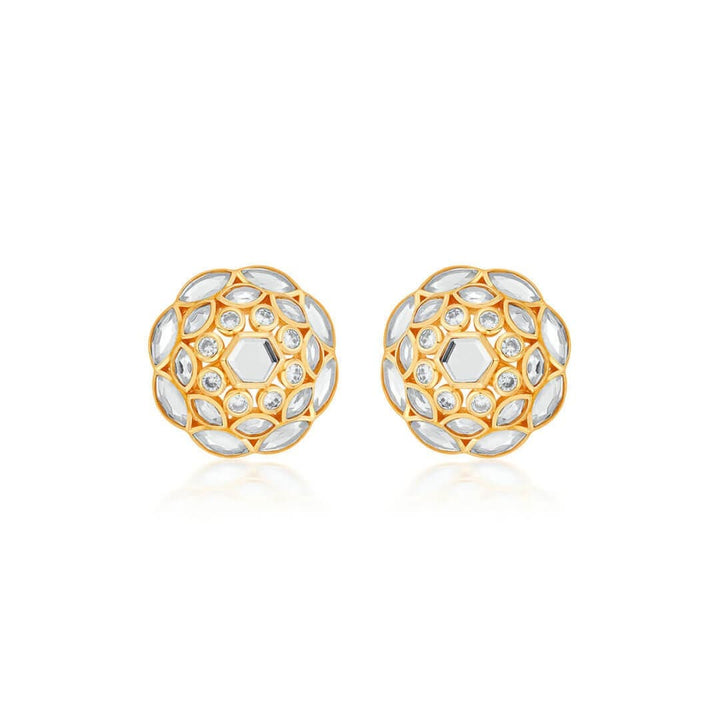Mirror Stud Earring for Women by Isharya | Modern Indian Jewellery