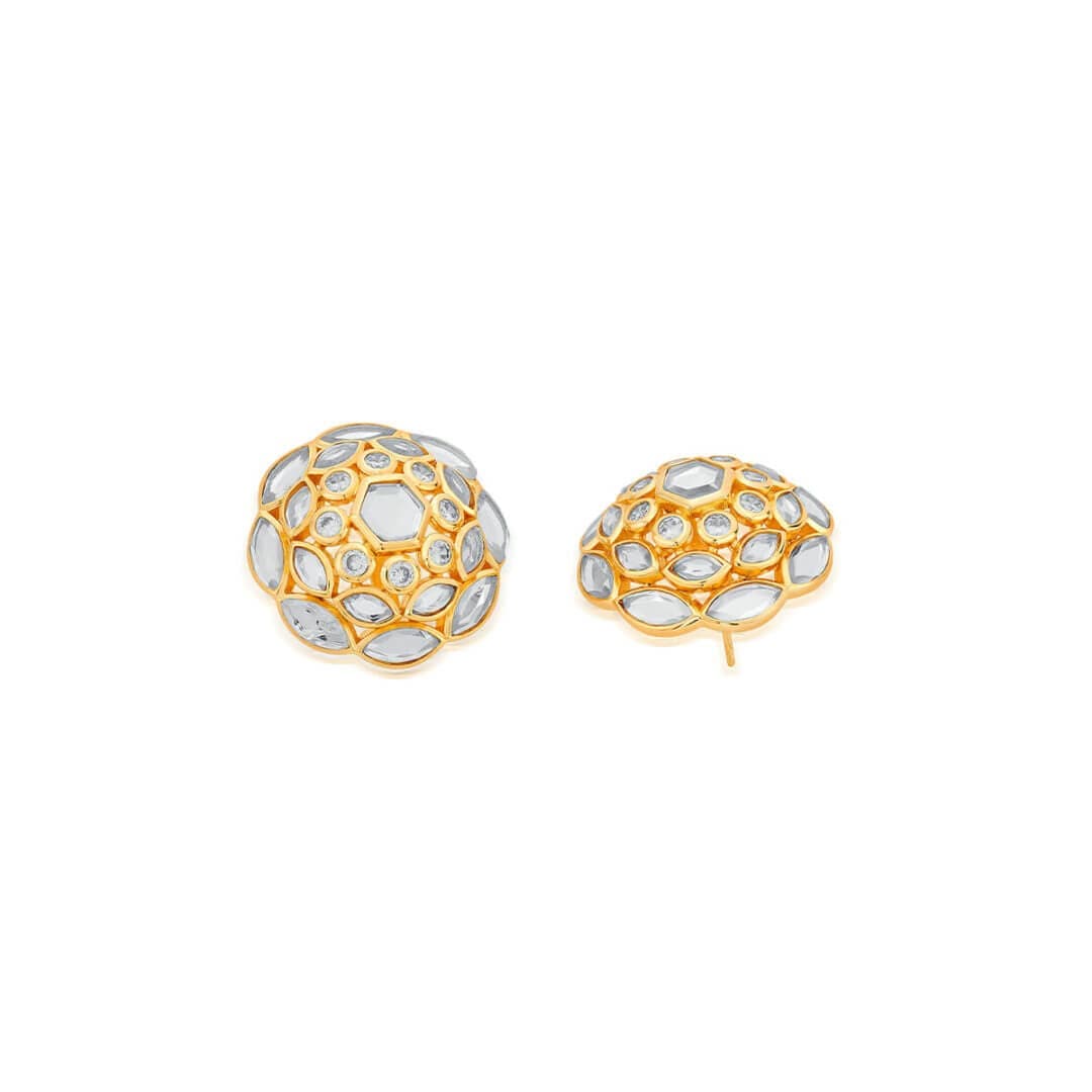 Mirror Stud Earring for Women by Isharya | Modern Indian Jewellery