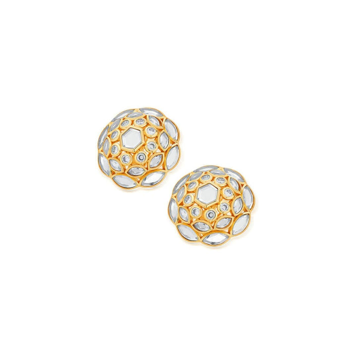 Mirror Stud Earring for Women by Isharya | Modern Indian Jewellery