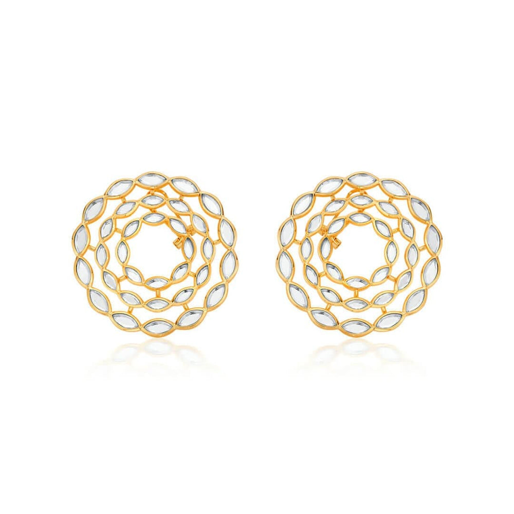 Mirror Hoop Earring for Women by Isharya | Modern Indian Jewellery