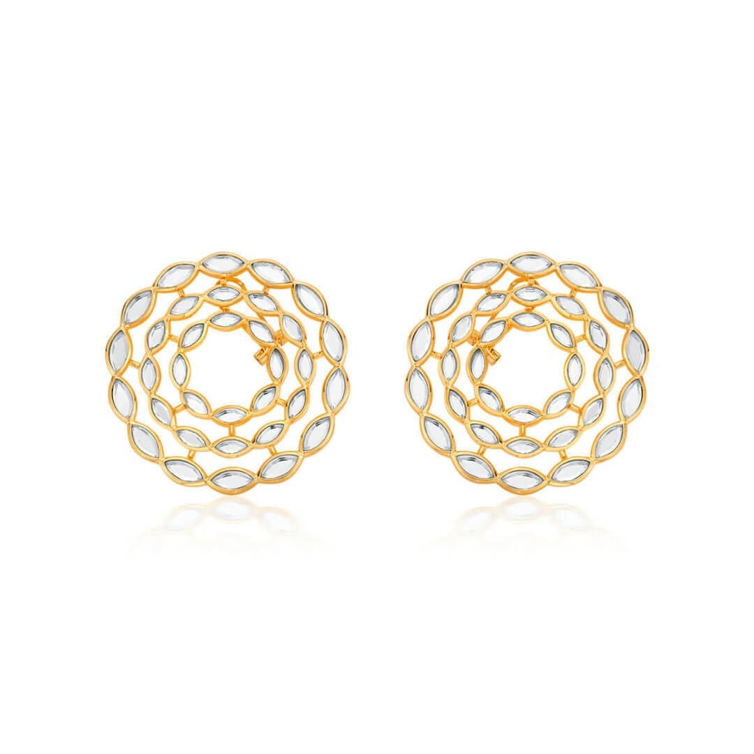 Mirror Hoop Earring for Women by Isharya | Modern Indian Jewellery