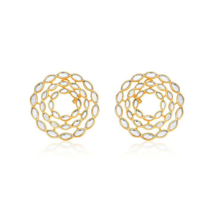 Mirror Hoop Earring for Women by Isharya | Modern Indian Jewellery