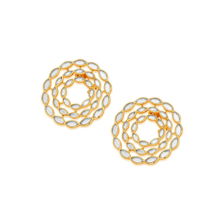 Mirror Hoop Earring for Women by Isharya | Modern Indian Jewellery