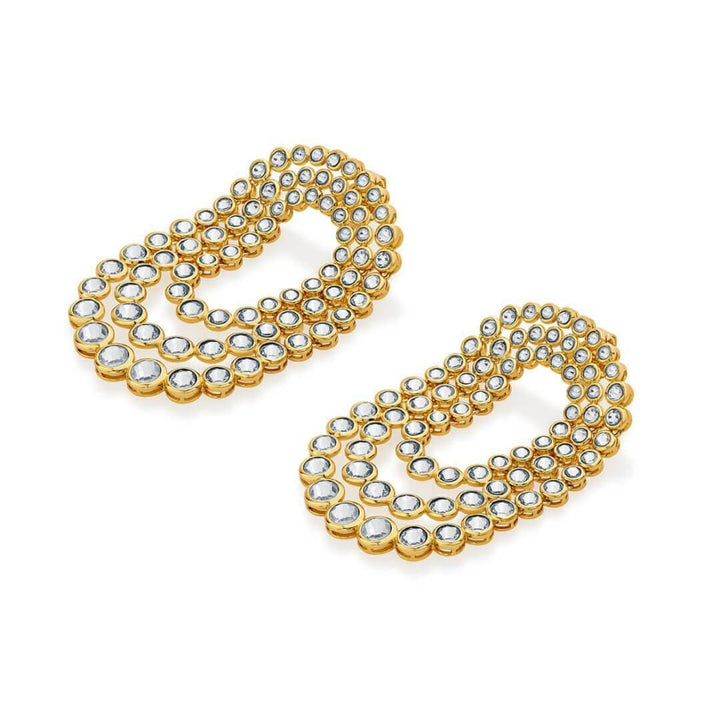 White Stud Earring for Women by Isharya | Modern Indian Jewellery
