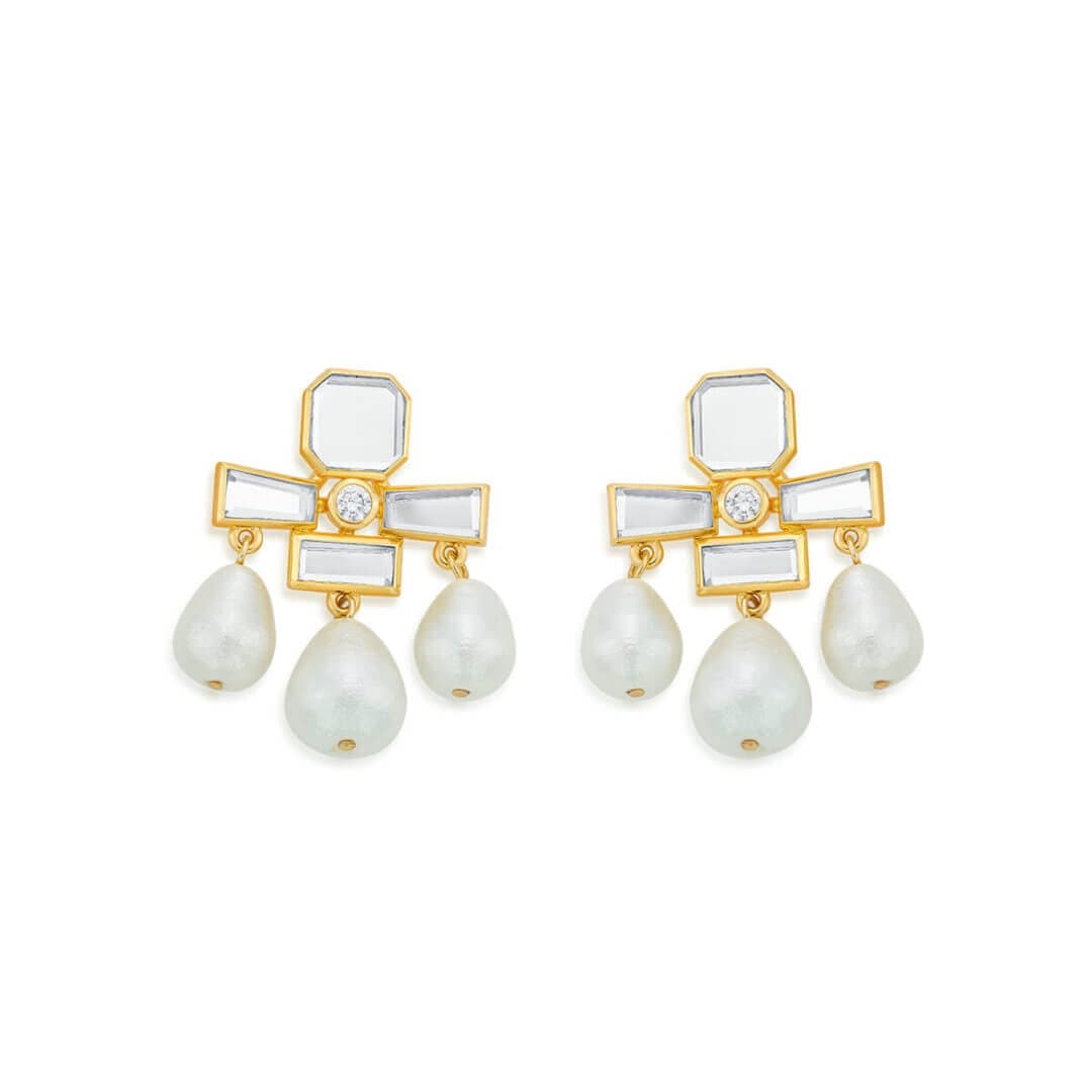 Trio Drop Earrings - Isharya | Modern Indian Jewelry