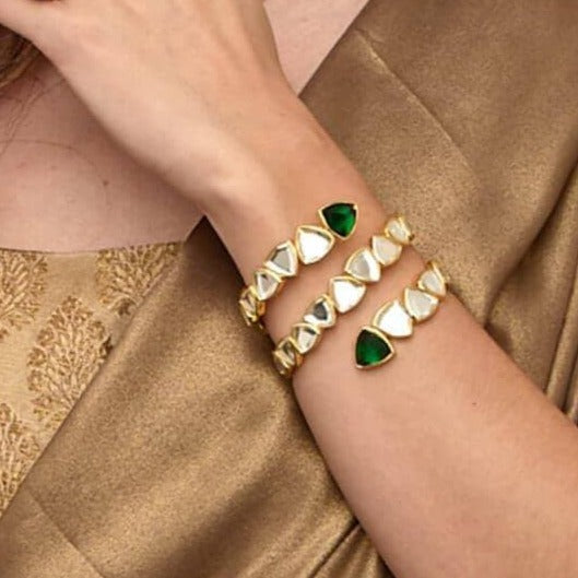 Multi Stackable Cuff Wristwear for Women by Isharya | Modern Indian Jewellery