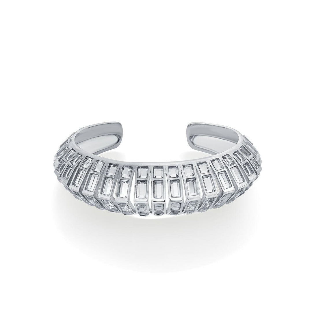 Silver Disco Mirror Rib Wristwear