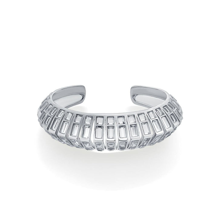 Silver Disco Mirror Rib Wristwear