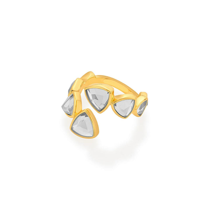White Open ring Ring for Women by Isharya | Modern Indian Jewellery
