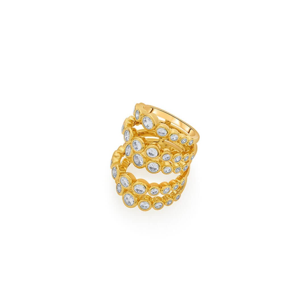 White Stackable Ring for Women by Isharya | Modern Indian Jewellery