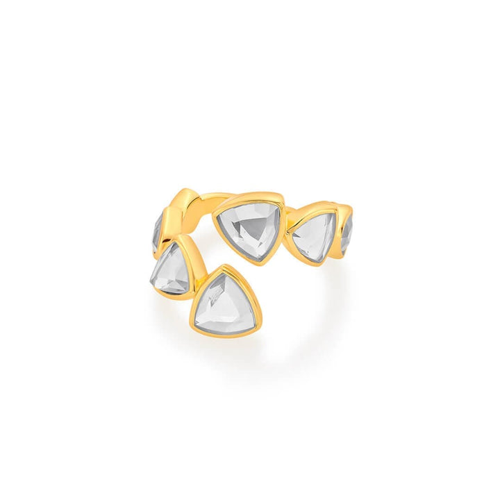 White Open ring Ring for Women by Isharya | Modern Indian Jewellery
