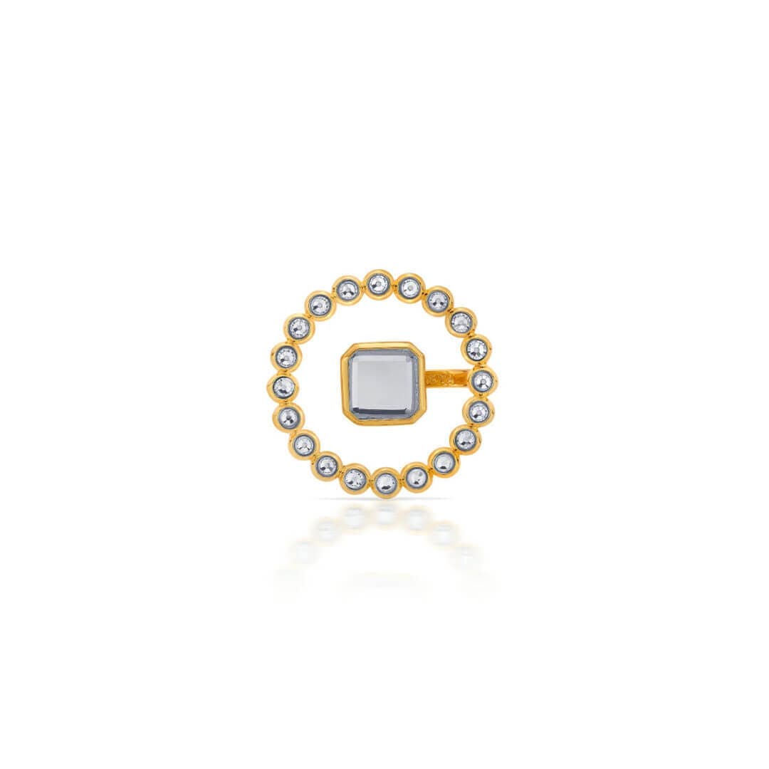 Mirror Cocktail Ring for Women by Isharya | Modern Indian Jewellery