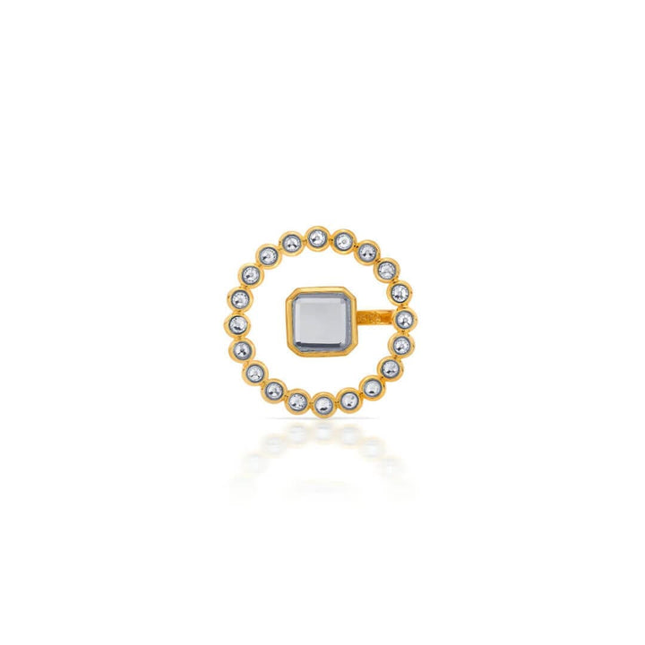 Mirror Cocktail Ring for Women by Isharya | Modern Indian Jewellery