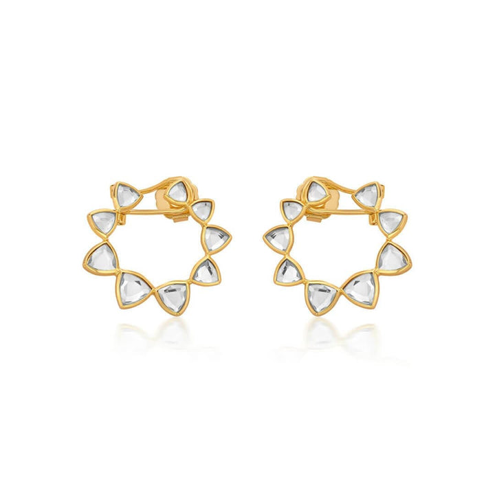 White Stud Earring for Women by Isharya | Modern Indian Jewellery