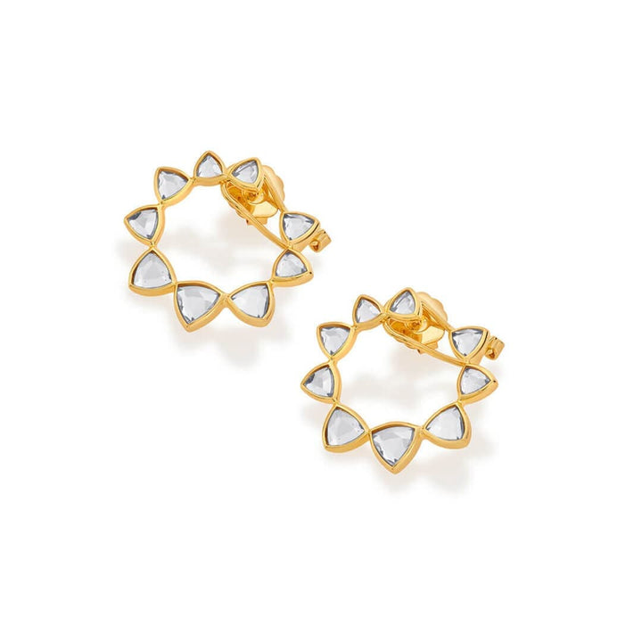 White Stud Earring for Women by Isharya | Modern Indian Jewellery