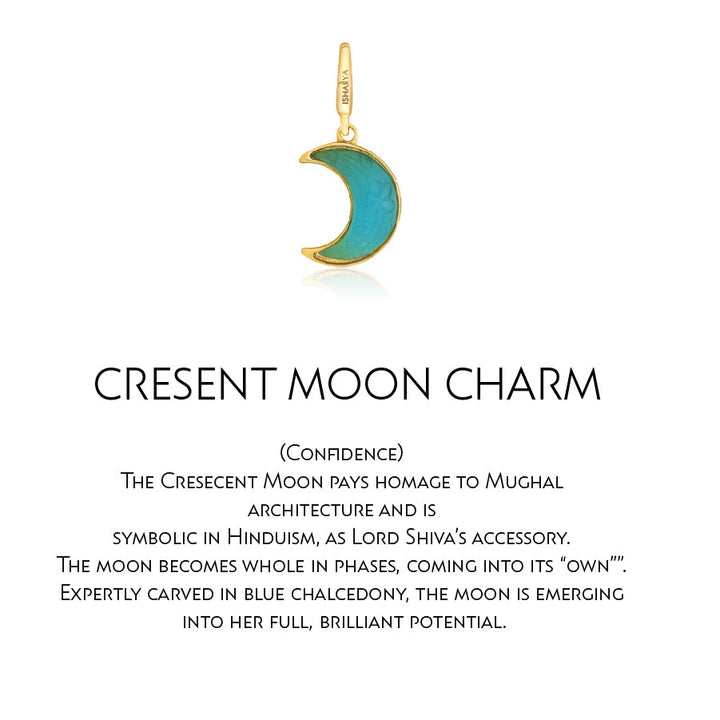 Crescent Moon Charm - Isharya | Modern Indian Jewelry