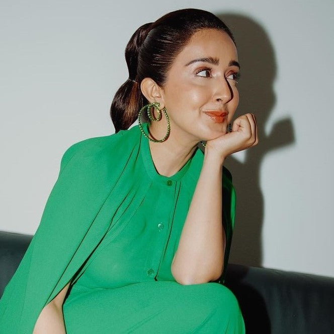 Parakeet Green Swirl Hoop Earrings - Isharya | Modern Indian Jewelry