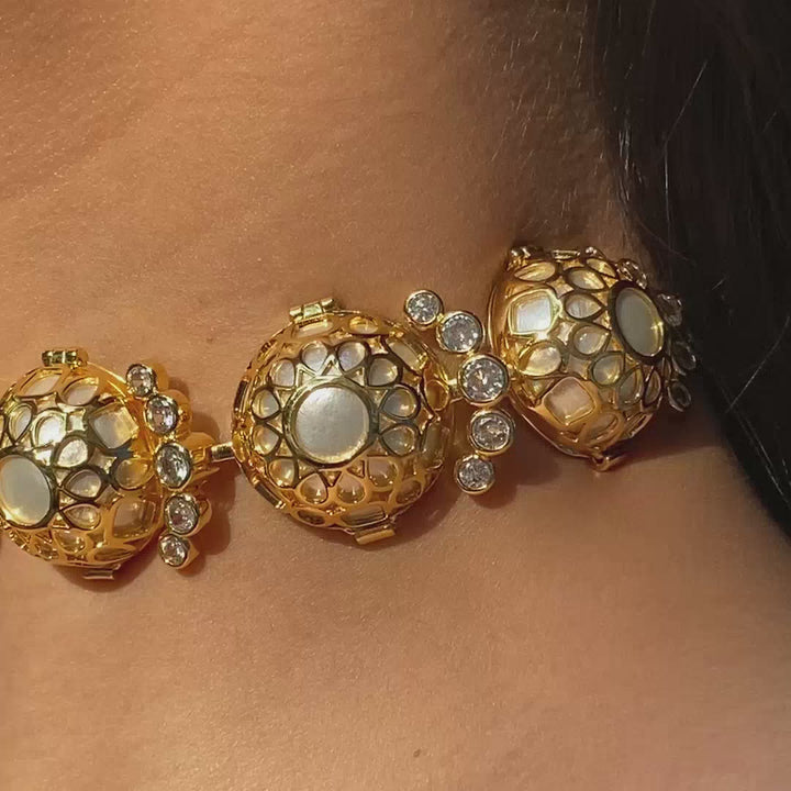 Amara Pearl Sculptural Choker Necklace