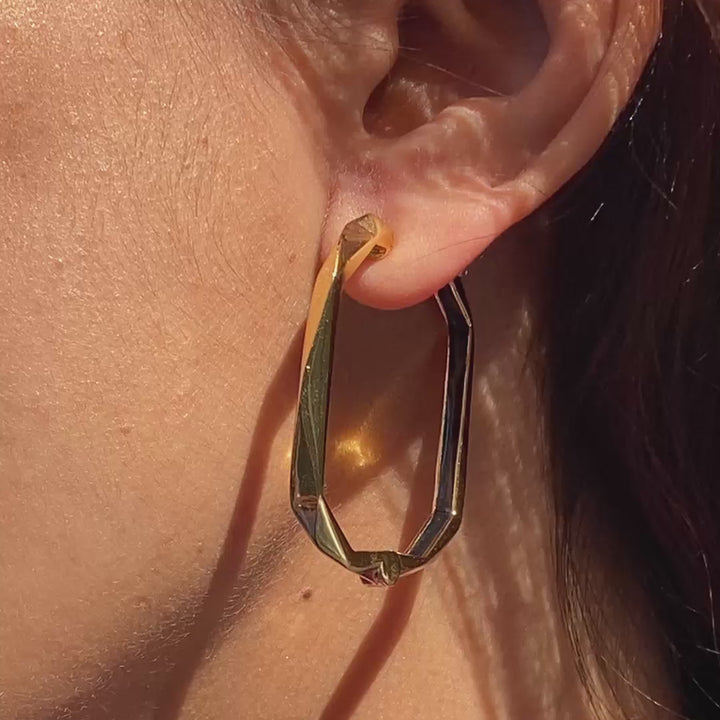 Bling Infinity Cut Geometric Hoops