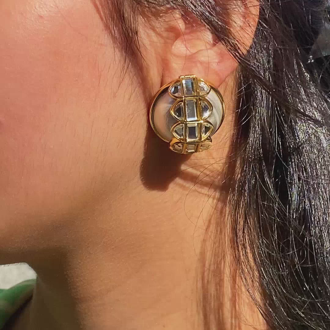 Amara Mirror Pearl Earrings