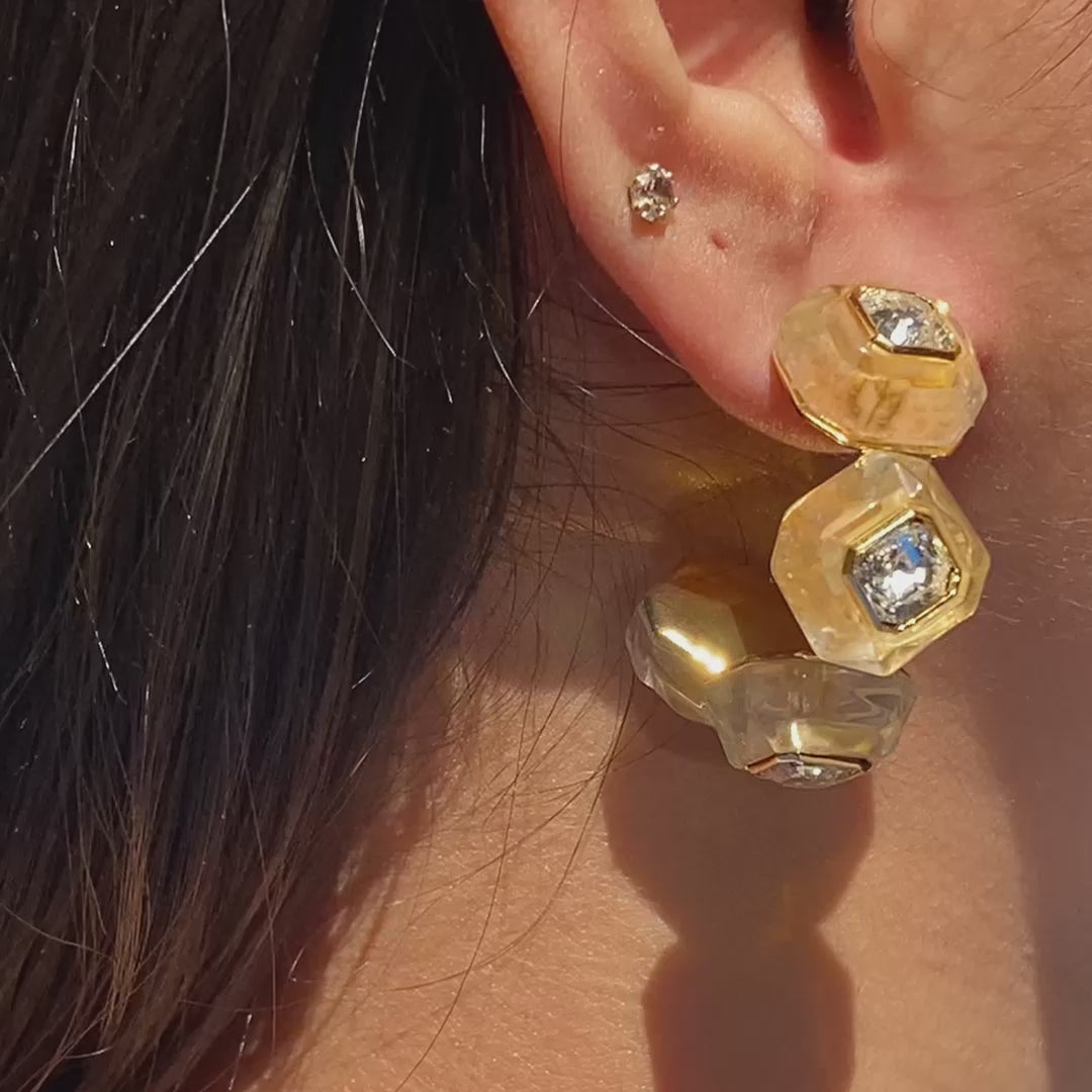 Bougie Infinity Cut Crystal Hoops