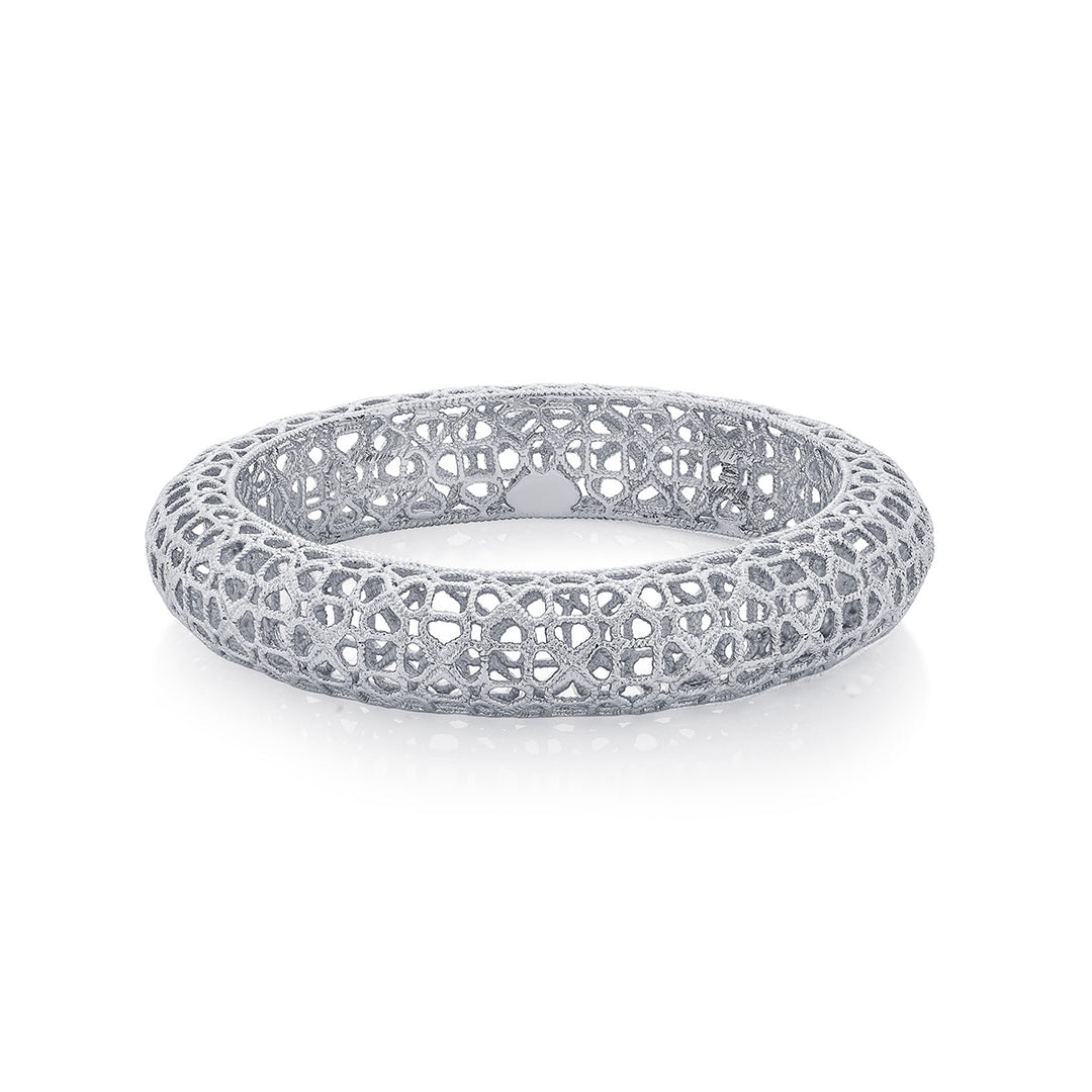 Temple Muse Filligree Bangle Silver - Isharya | Modern Indian Jewelry