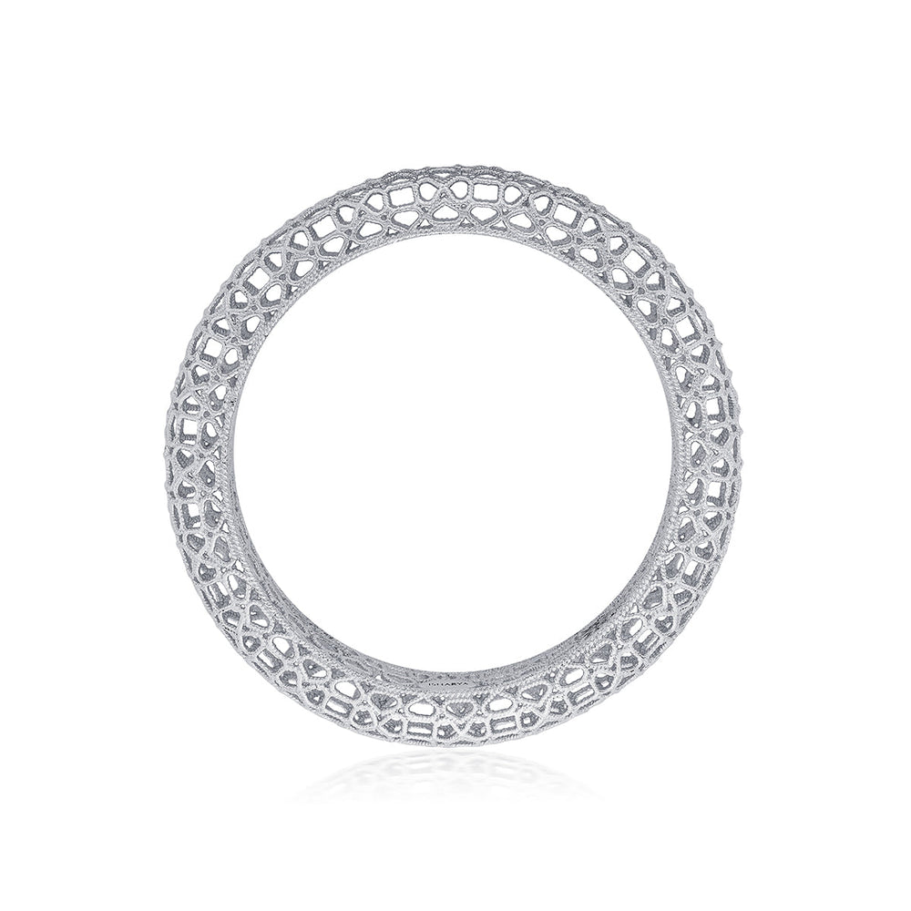 Temple Muse Filligree Bangle Silver - Isharya | Modern Indian Jewelry