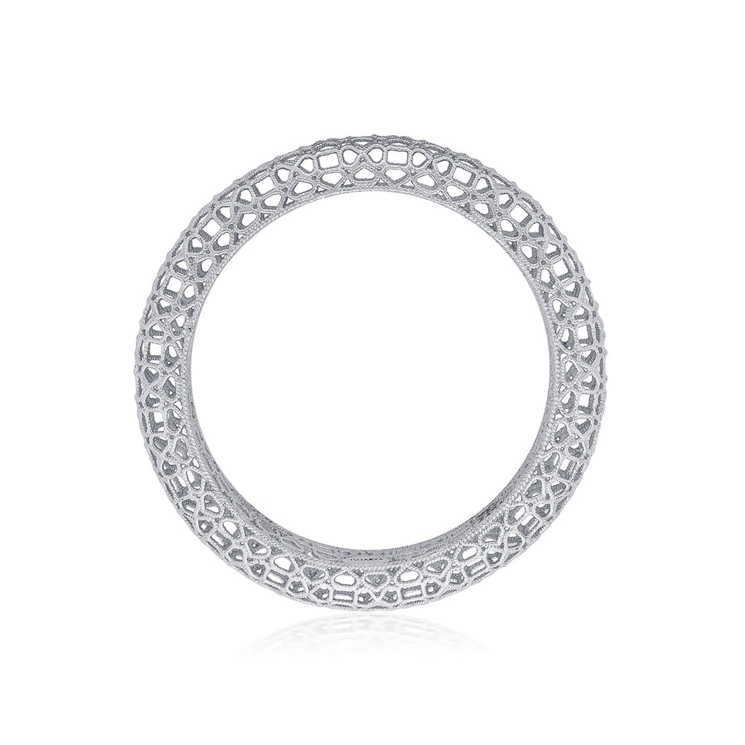 Temple Muse Filligree Bangle Silver - Isharya | Modern Indian Jewelry
