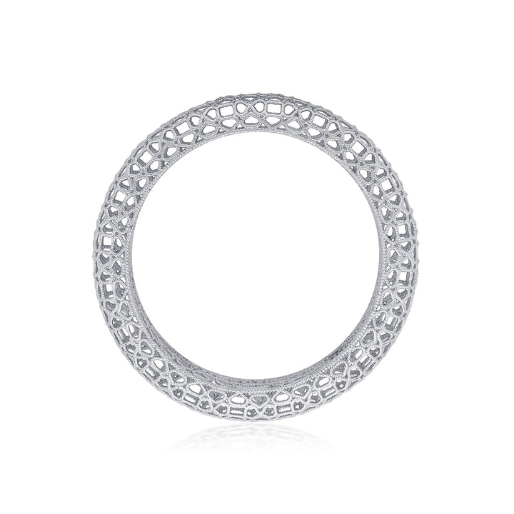 Temple Muse Filligree Bangle Silver - Isharya | Modern Indian Jewelry