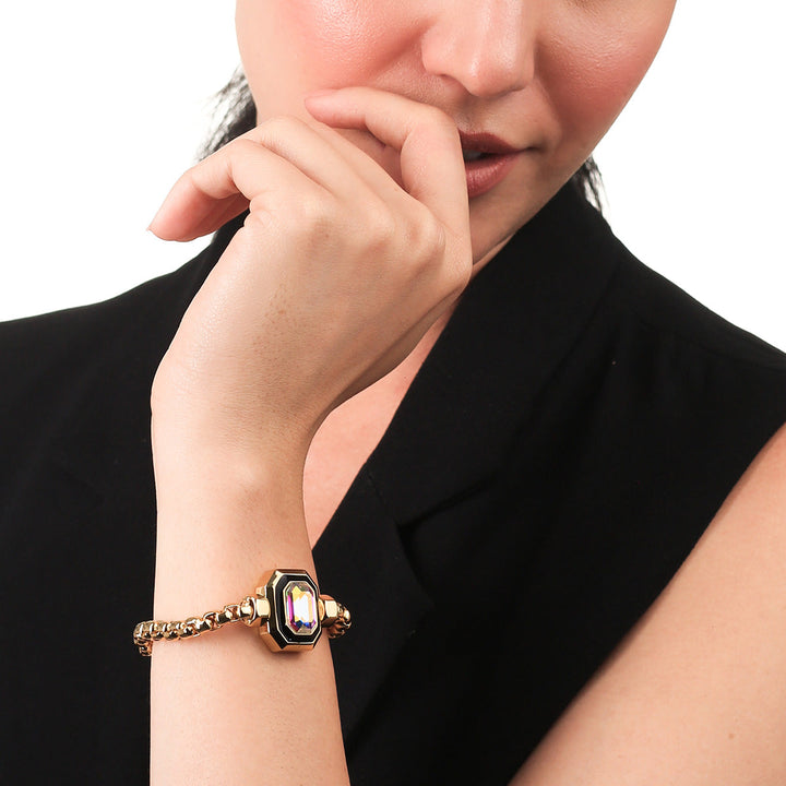 Atwood Amethyst Gold Bracelet - Isharya | Modern Indian Jewelry