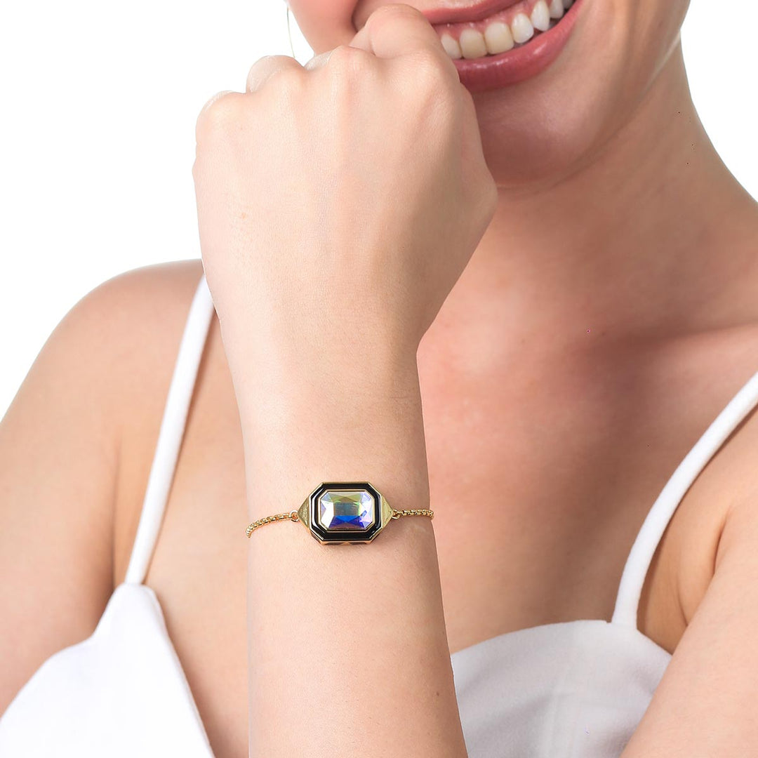 Meraki Black Enamel Bracelet - Isharya | Modern Indian Jewelry
