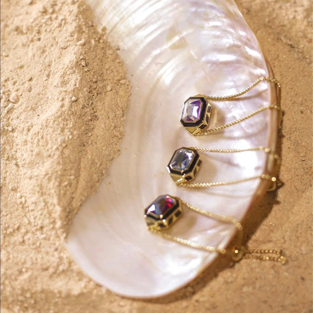 Soleil Black Enamel Bracelet - Isharya | Modern Indian Jewelry