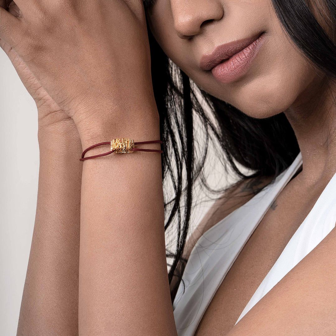 Bless Mantra Bracelet (Om Bhur Bhuva Svah Tat Savitur Varennyam) - Isharya | Modern Indian Jewelry