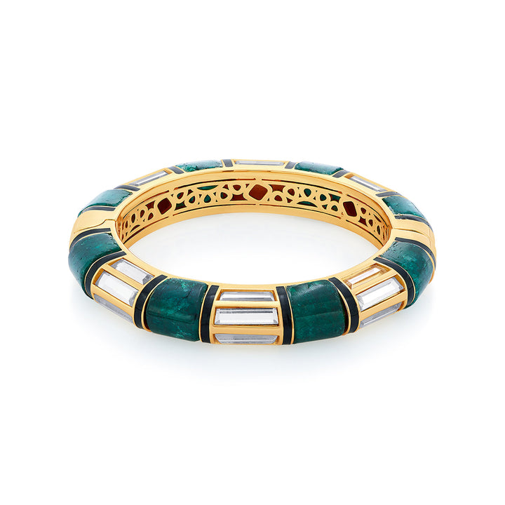 Sultana Green Quartz Bangle - Isharya | Modern Indian Jewelry