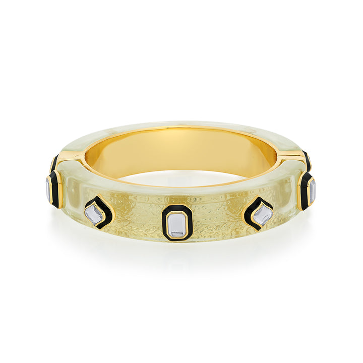 Bougie Mirror Resin Hinge Bangle