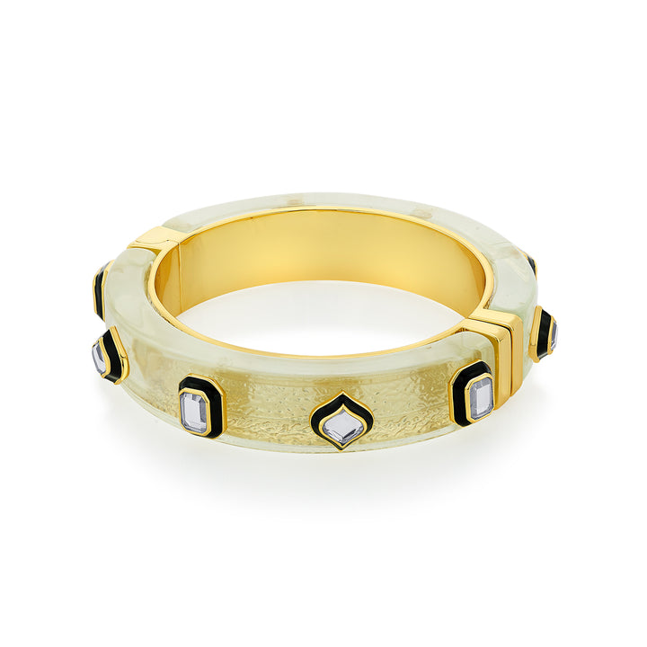Bougie Mirror Resin Hinge Bangle