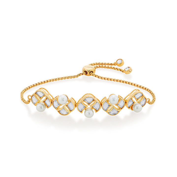 Amara Mirror Pearl Bracelet - Isharya | Modern Indian Jewelry