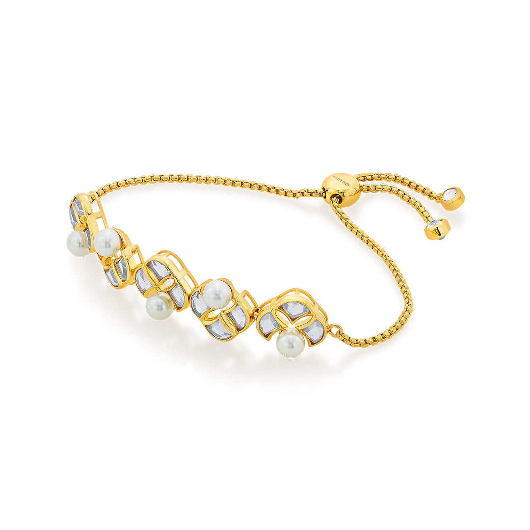 Amara Mirror Pearl Bracelet - Isharya | Modern Indian Jewelry