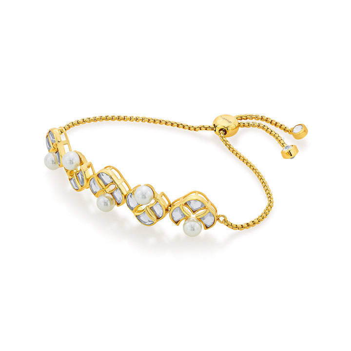 Amara Mirror Pearl Bracelet - Isharya | Modern Indian Jewelry