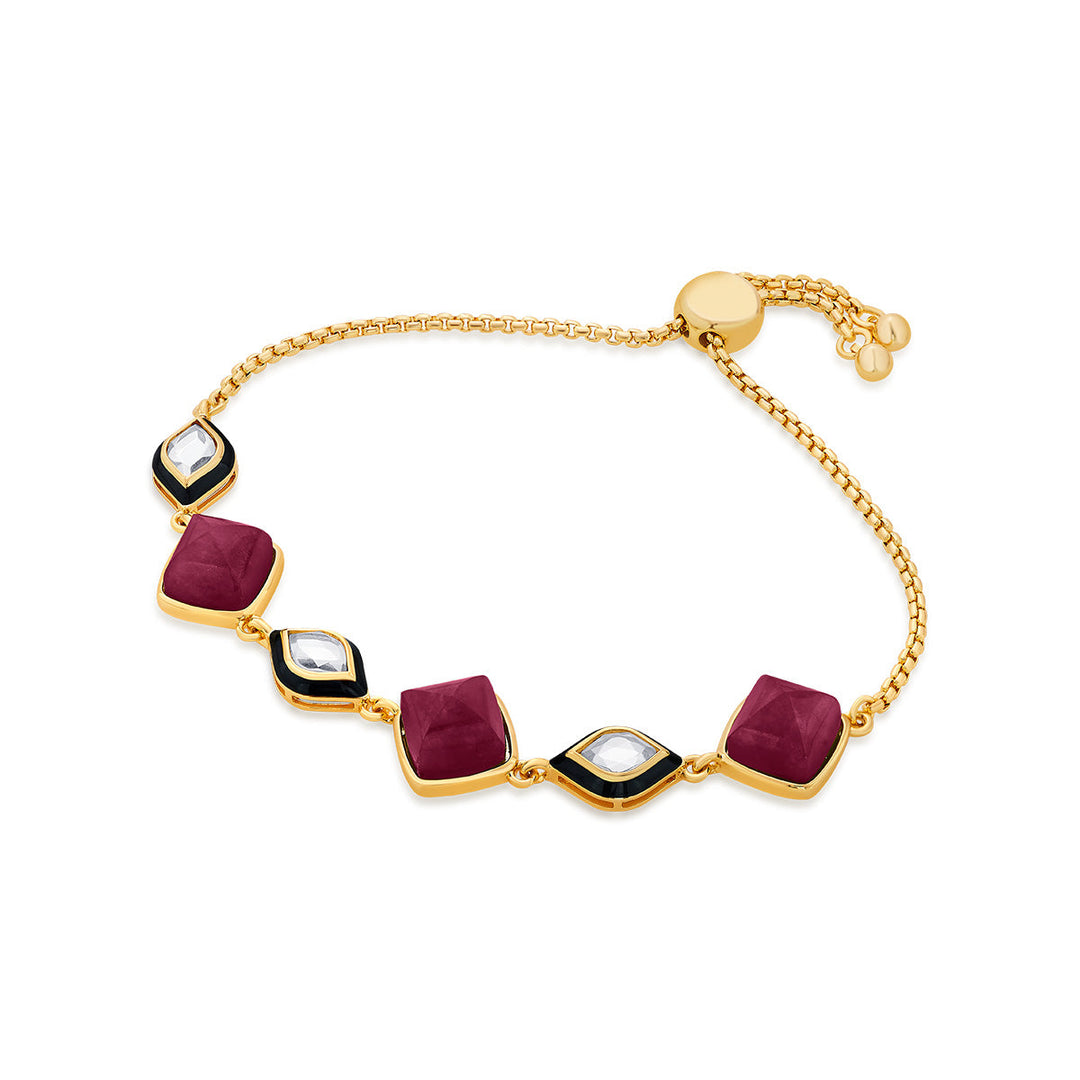 Begum Haute Pink Mirror Bracelet - Isharya | Modern Indian Jewelry