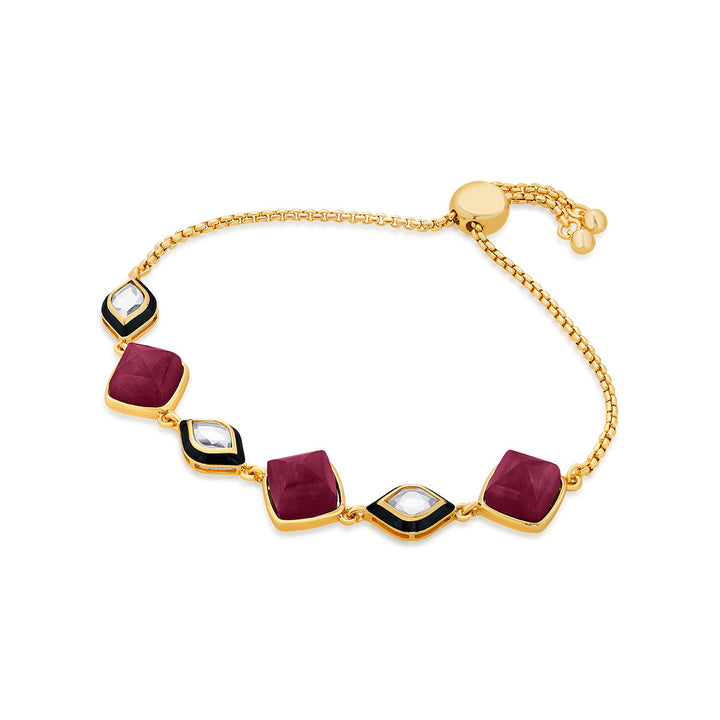 Begum Haute Pink Mirror Bracelet - Isharya | Modern Indian Jewelry