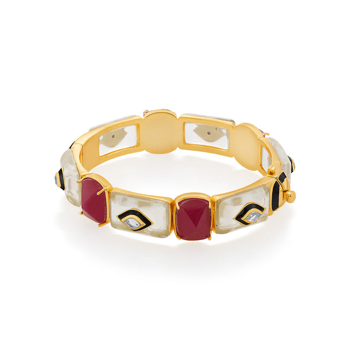 Begum Haute Pink Mughal Bangle - Isharya | Modern Indian Jewelry