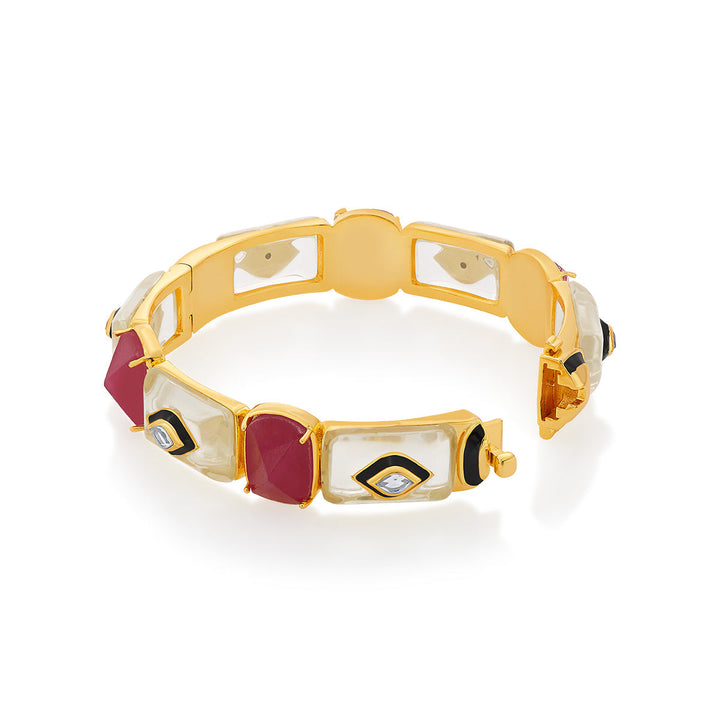 Begum Haute Pink Mughal Bangle - Isharya | Modern Indian Jewelry