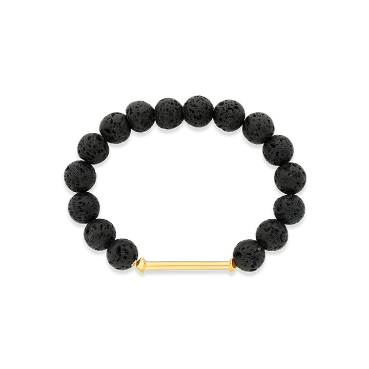 Black Lava Bead Bracelet