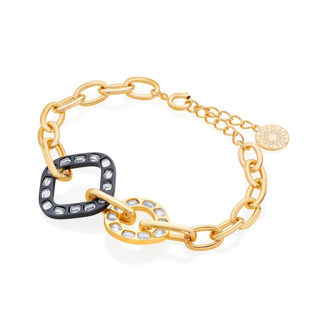 Stan Geometry Link Bracelet - Isharya | Modern Indian Jewelry