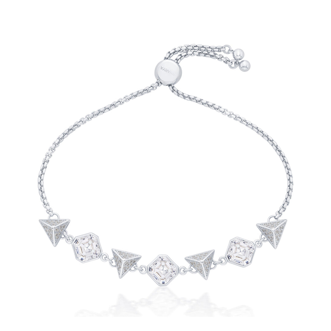 Chrome Crystal Pyramid Bracelet