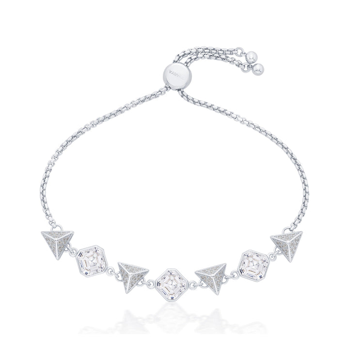 Chrome Crystal Pyramid Bracelet