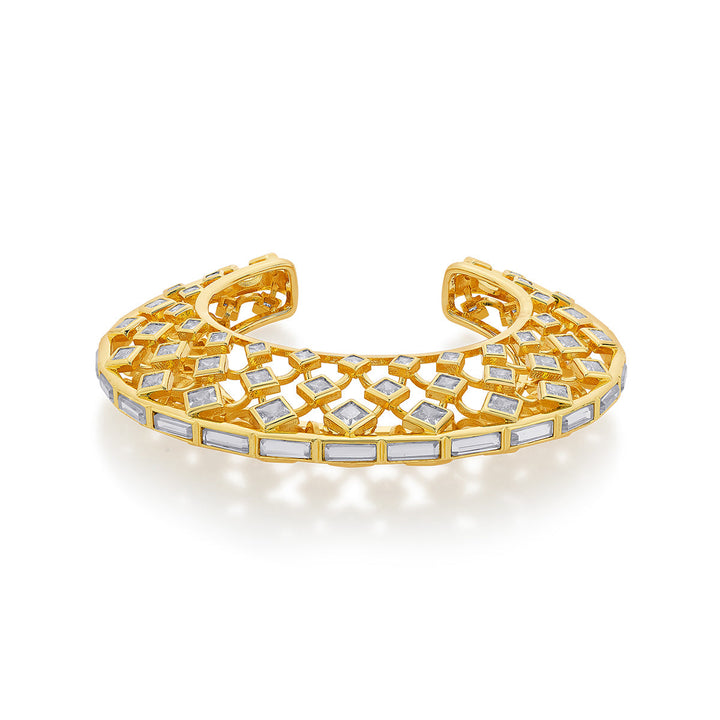 Aura Gold Moon Statement Cuff - Isharya | Modern Indian Jewelry